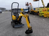 2019 Yanmar SV08– 1A(S) mini excavator, front three-quarter view