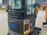 2024 CASE CX 25 EV mini excavator, rear three-quarter view