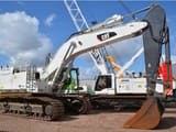 2014 Caterpillar 374FL crawler excavator, side profile view