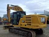 2020 Caterpillar 320-07C crawler excavator, rear three-quarter view