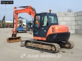 2014 Kubota KX080-4 mini excavator, rear three-quarter view