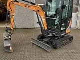 2024 CASE CX 25 EV mini excavator, side view