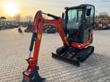 2021 Kubota KX018-4 mini excavator, front three-quarter view