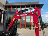 2022 Yanmar SV26 mini excavator boom and cab detail