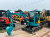 2022 Kubota U-30 mini excavator, front three-quarter view