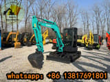 2024 Kobelco SK55SR mini excavator, front three-quarter view
