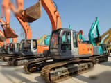 2021 Hitachi Zaxis 210 crawler excavator, front three-quarter view