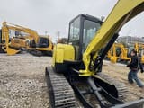 2024 Yanmar VIO35 mini excavator, rear three-quarter view