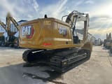 2024 Caterpillar 330 crawler excavator, rear three-quarter view