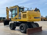 2019 Komatsu PW180-11 wheel excavator, rear three-quarter view