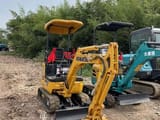 2020 Komatsu PC18MR mini excavator, front three-quarter view