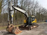 2015 Volvo ECR235DL crawler excavator, front three-quarter view