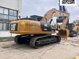 2023 Caterpillar 329D L crawler excavator, rear three-quarter view