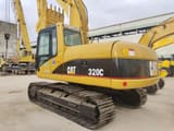 2018 Caterpillar 320C crawler excavator, rear three-quarter view