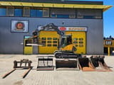 2019 Mecalac 8 MCR crawler excavator, side view with attachments
