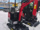 2025 JPC HT-12 mini excavator, front three-quarter view
