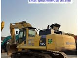 2019 Komatsu PC450-8 crawler excavator, rear three-quarter view