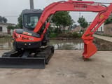Hitachi Zaxis 55 mini excavator, rear three-quarter view