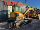 2016 Bobcat E50 mini excavator, rear three-quarter view