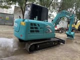 2018 Kobelco SK60-8 mini excavator, rear three-quarter view