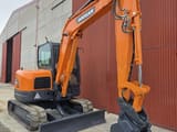 2020 Doosan DX62R-3 mini excavator, front three-quarter view