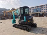 2019 Kobelco SK55SR mini excavator, rear three-quarter view