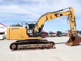 2014 Caterpillar 329EL crawler excavator, side profile view