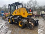 Hydrema MX16 RAIL wheel excavator, rear three-quarter view