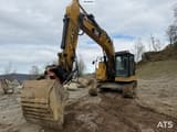 2018 Caterpillar 325FL crawler excavator front three-quarter view