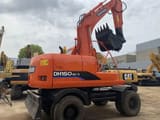 2019 Doosan DH150W-7 wheel excavator, rear three-quarter view