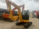 2023 Komatsu PC40 mini excavator, front three-quarter view