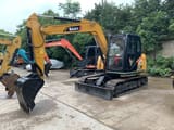 2021 Sany SY75C mini excavator, front three-quarter view