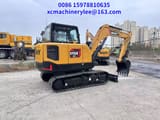 2024 Sany SY55U mini excavator, rear three-quarter view