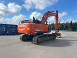 2019 Hitachi ZX300LC-6 crawler excavator, rear three-quarter view