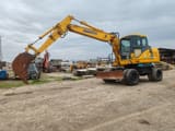 2007 Komatsu PW140-7 wheel excavator, side profile view