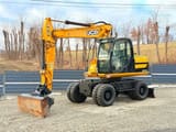 2011 JCB JS145W wheel excavator side view