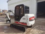 2018 Bobcat 331 mini excavator, rear three-quarter view
