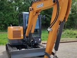2022 CASE CX60C mini excavator, front three-quarter view