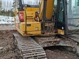 2017 Caterpillar 323F crawler excavator, rear three-quarter view