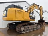 2015 Caterpillar 349EL crawler excavator, rear three-quarter view
