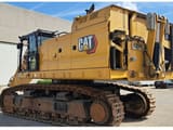 2021 Caterpillar 395-07 crawler excavator, rear three-quarter view