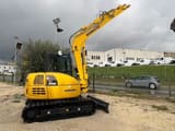 2022 Komatsu PC80MR-5 mini excavator, rear three-quarter view