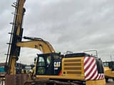 2018 Caterpillar 336FL crawler excavator, side view with telescopic arm