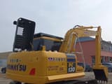 2019 Komatsu PC130 crawler excavator, rear three-quarter view