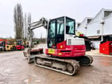 2018 Takeuchi TB280FR crawler excavator, rear three-quarter view