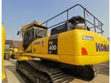 2021 Komatsu PC400 LC crawler excavator, rear three-quarter view