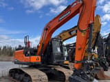 2022 Doosan DX160 LC-7 crawler excavator, front three-quarter view
