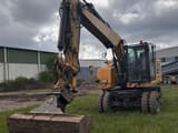 2020 Caterpillar M315F wheel excavator, front three-quarter view