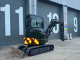 2024 Kobelco SK28SR-7 mini excavator, rear three-quarter view