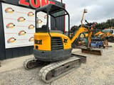 2017 Bobcat E26 mini excavator rear three-quarter view